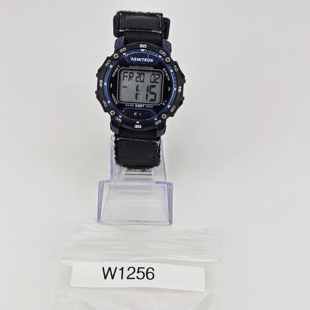 Armitron Men's Digital Sport Watch 41MM Black Nylon Band Working